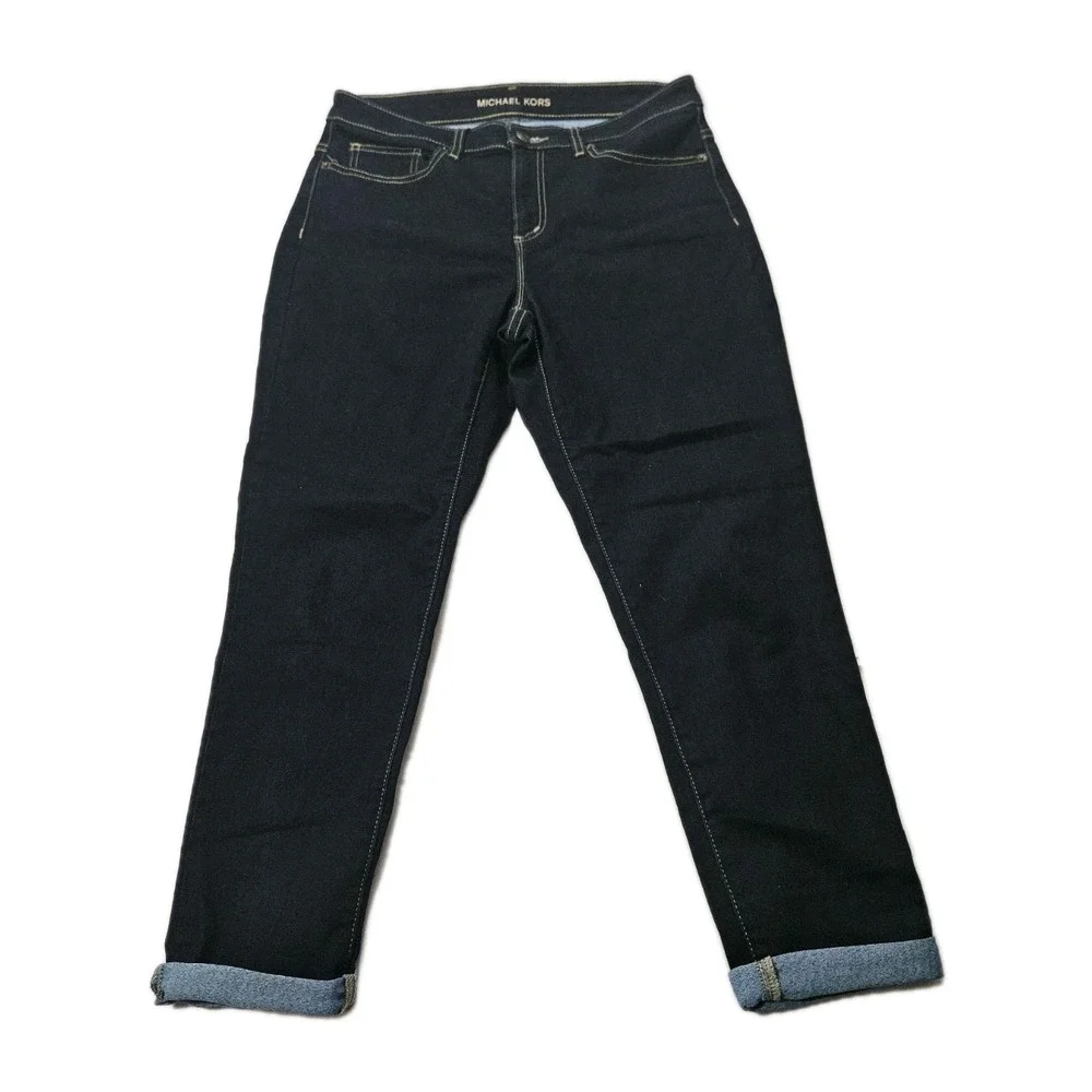 Michael Kors Selma High Rise Slim Skinny‎ Denim Jeans Dark Rinse Wash Size 10